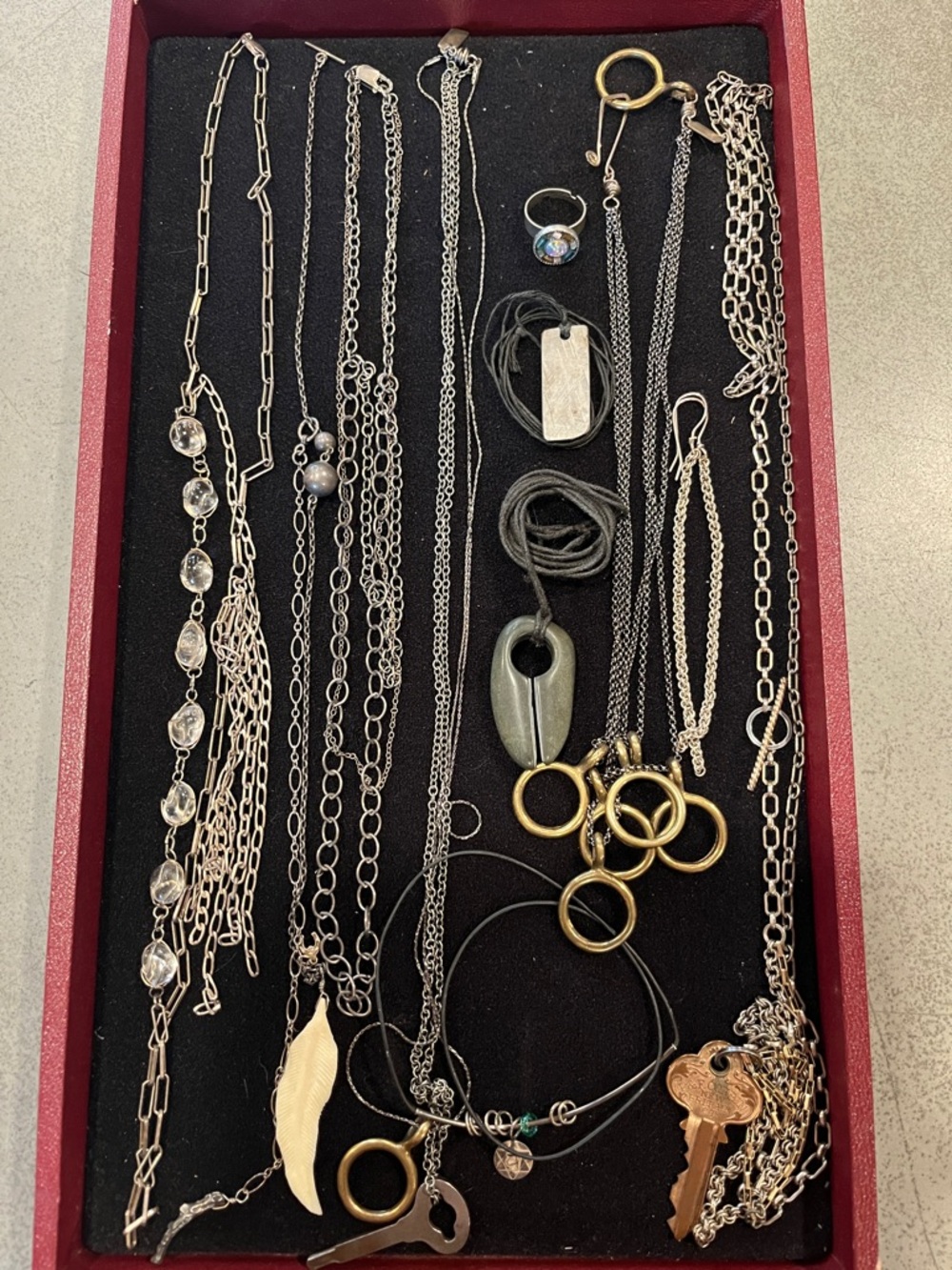 Vintage 90’s mixed jewelry lot - industrial, found objects, necklaces, rings